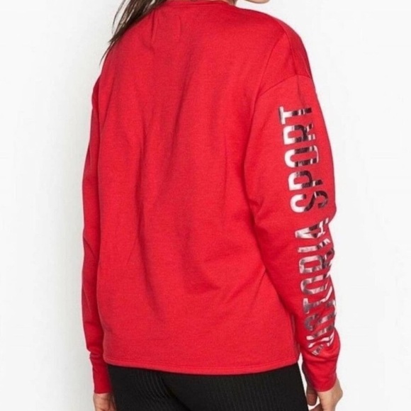 Victoria's Secret Sport Red Crew Neck Sweater - Picture 2 of 5